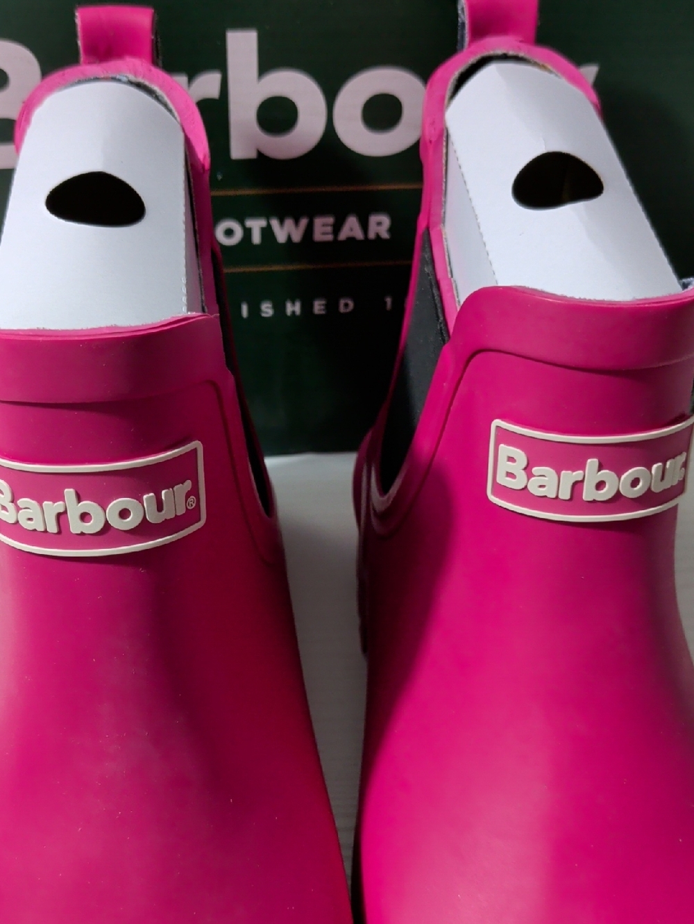 Barbour NIB Rain Boots 8 Pink - Picture 3 of 7